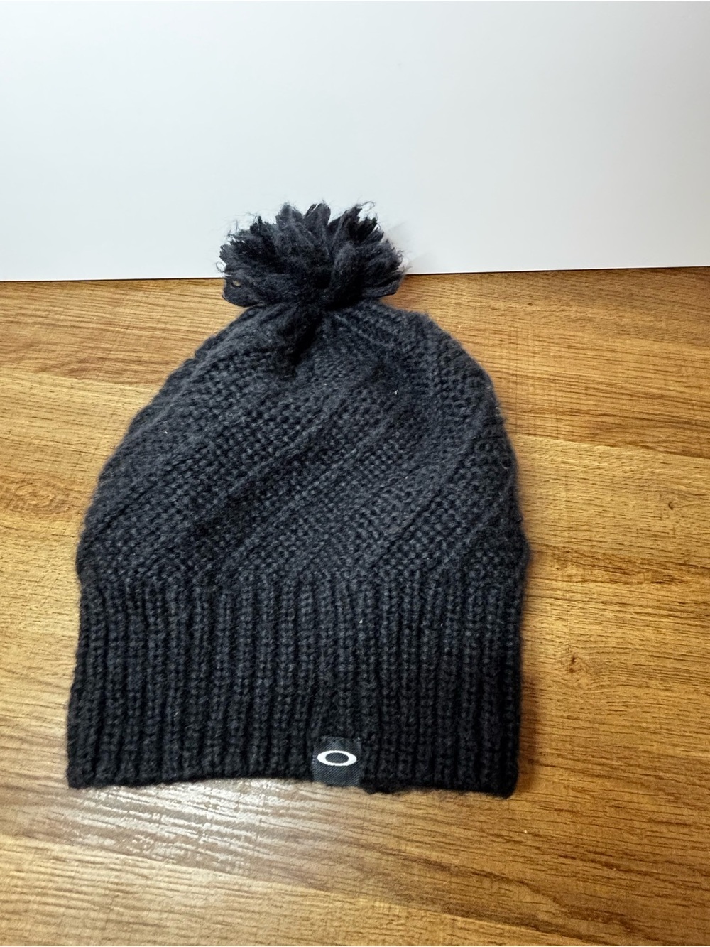 Oakley Black Knit Pom-Top Beanie